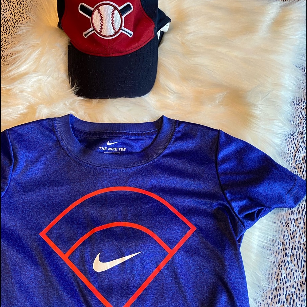 NIKE• Boys Classic Baseball Base DriFit Baseball Tee•L 6/7 - Picture 5 of 16